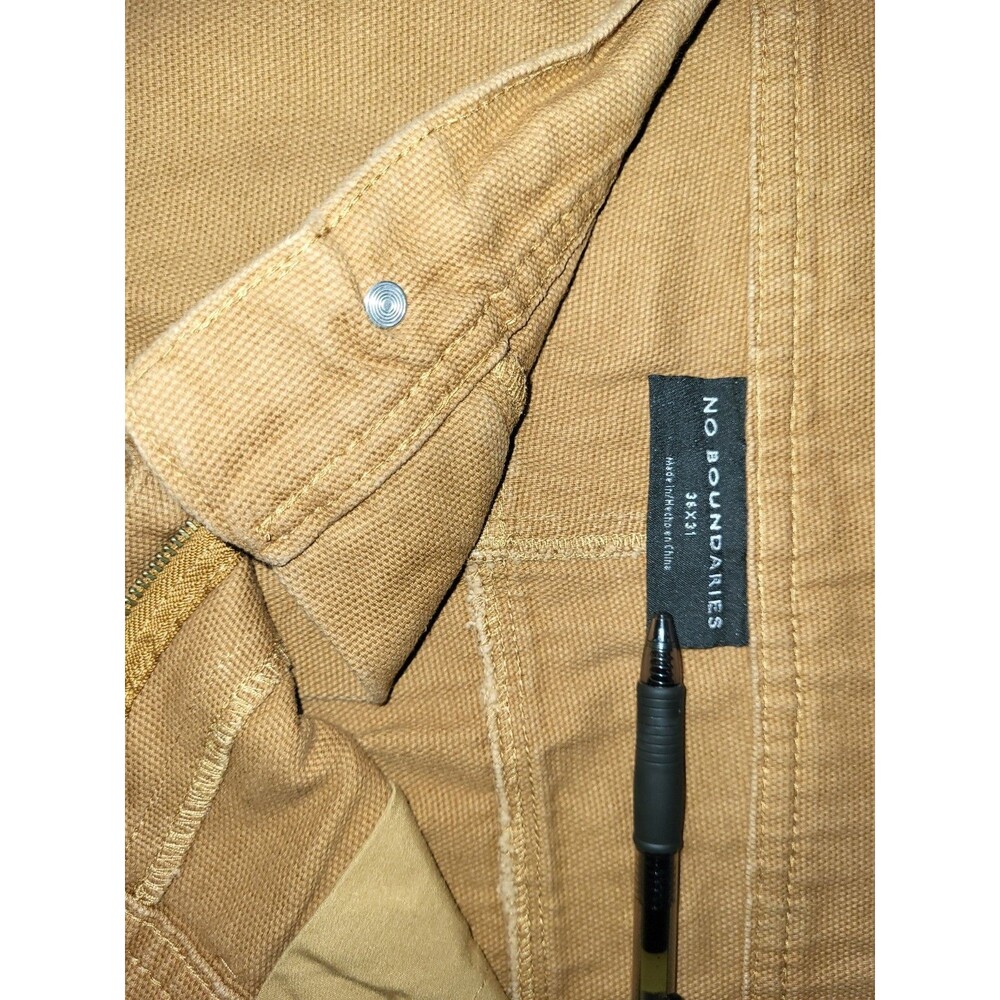 No Boundaries Men's Brown Duck Canvas Double Knee Carpenter Pants 36x31... - Picture 3 of 6